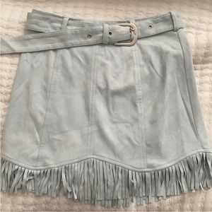 Kittenish Cowgirl Fringe Skirt